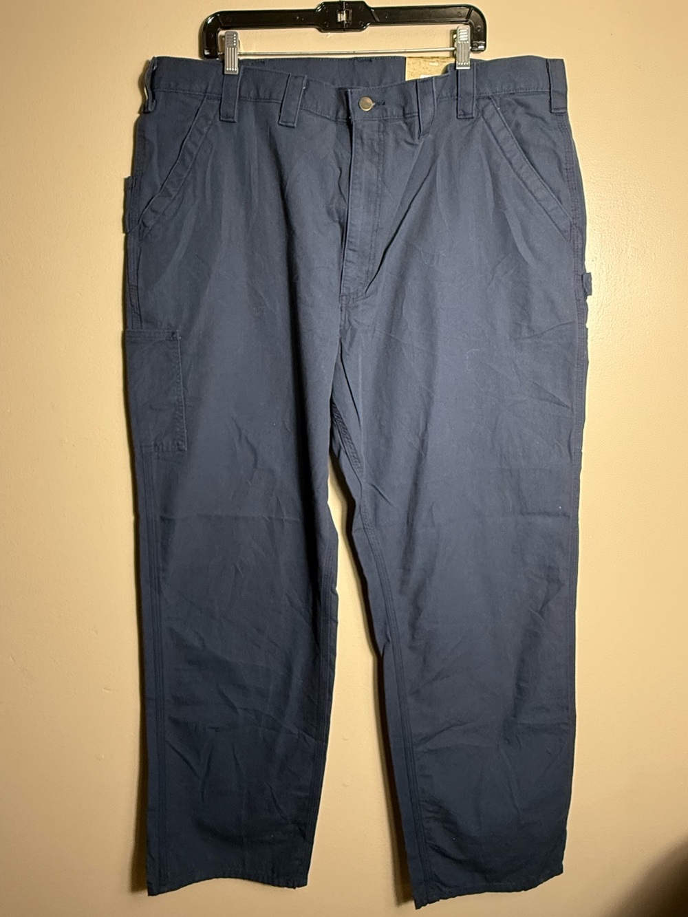 Carhartt B151 Carpenter Work Pants 44x34 Navy Canvas Loose Fit NWT